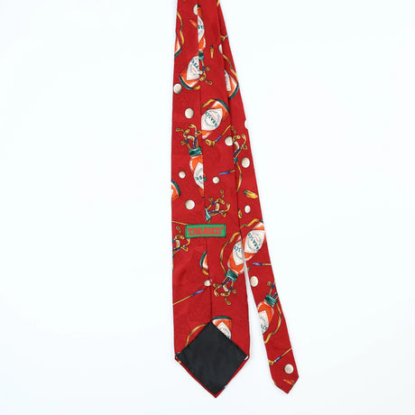 Back of Vintage Tabasco Golf Cartoon Patterned Tie