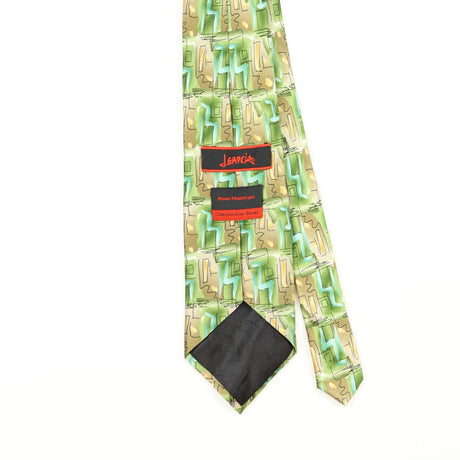 Back Back Detail of Vintage Jerry Garcia Moon Mountain Abstract Patterned Tie