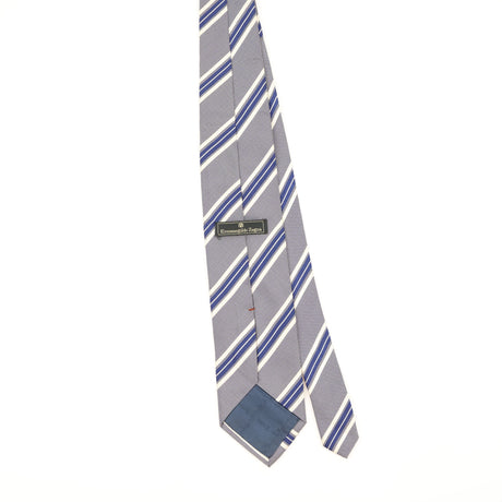 Back of Vintage 1990's Ermenegildo Zegna Striped Patterned Tie
