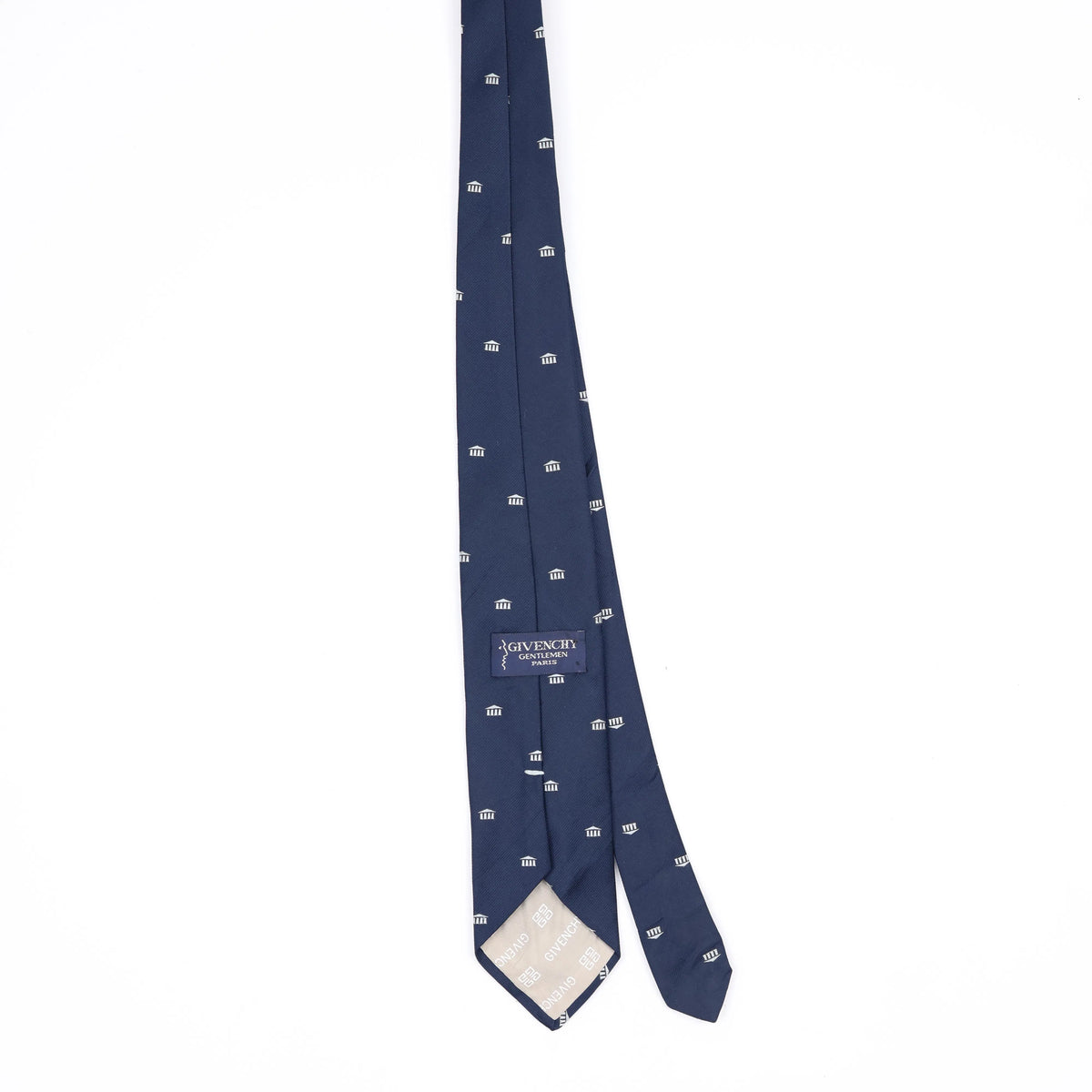 Back Back of Vintage 1990's Givenchy Geometric Patterned Tie