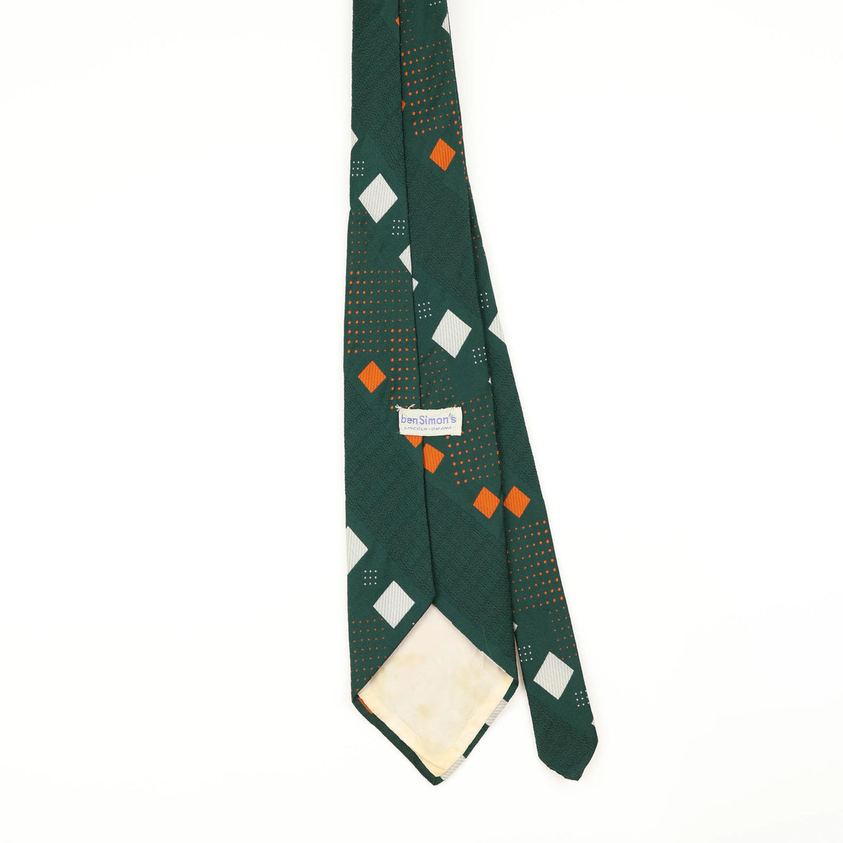 Back of Vintage 1980's Geometric Patterned Tie
