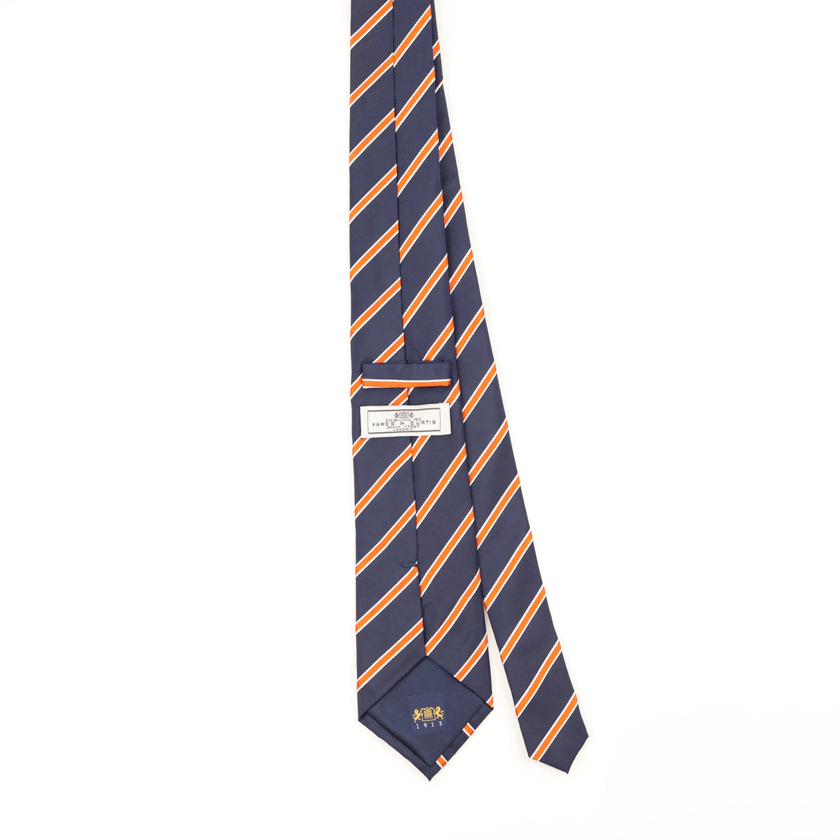 Back of Vintage Hawes & Curtis Striped Patterned Tie