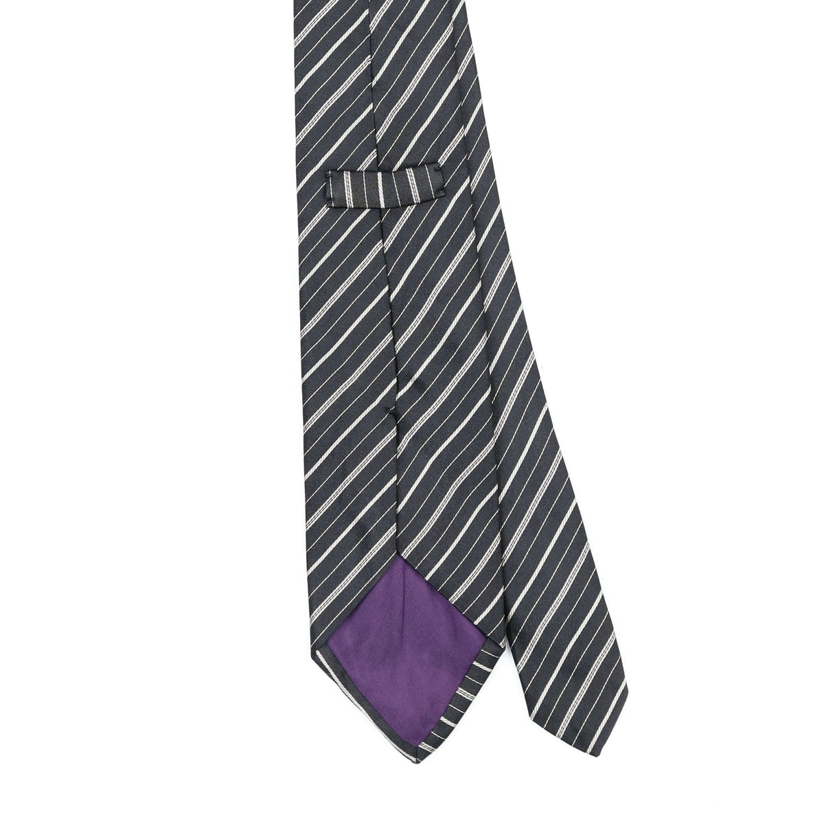 Back Back Detail of Vintage Ralph Lauren Purple Label Striped Patterned Tie