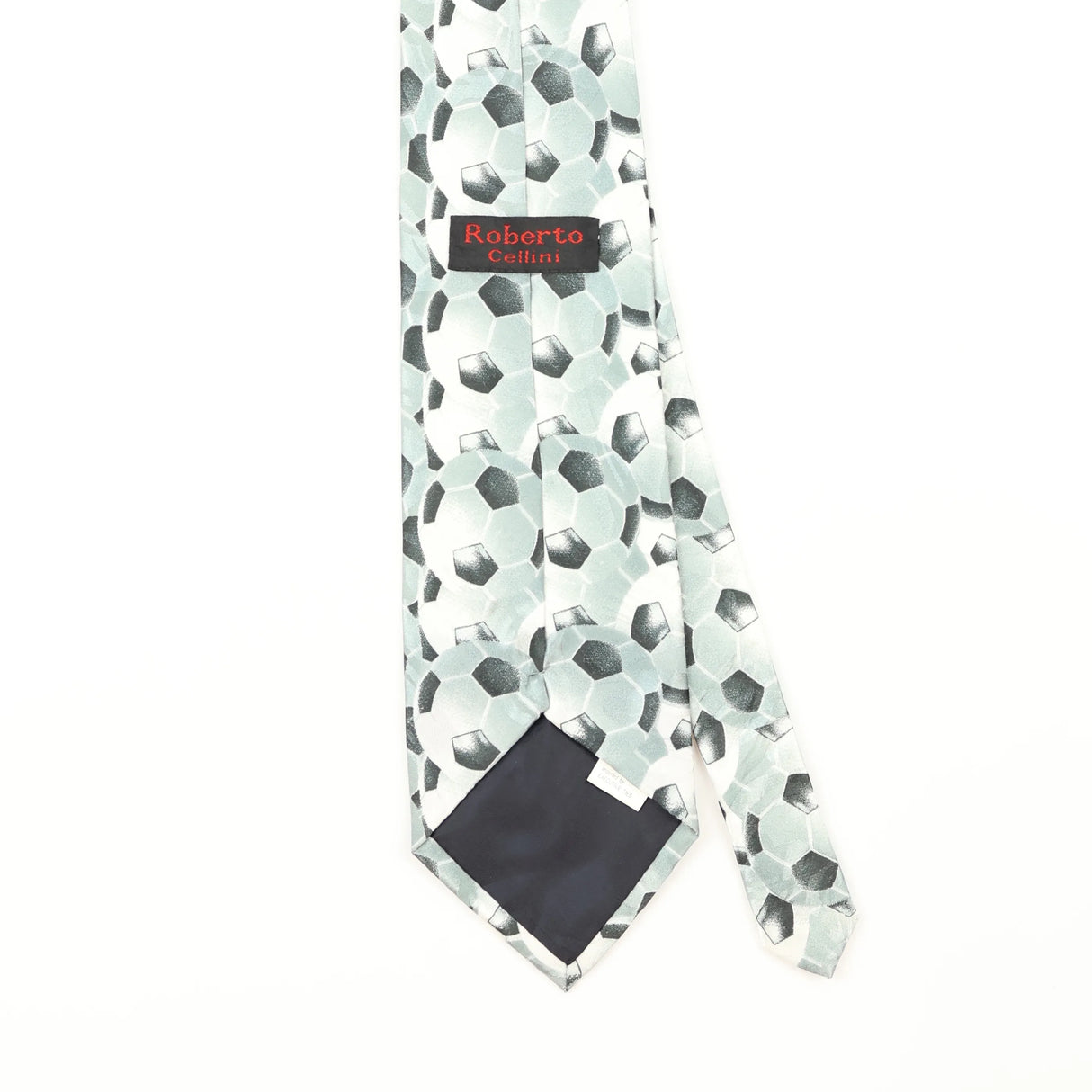Back Detail of Vintage Football Geometric Patterned Tie