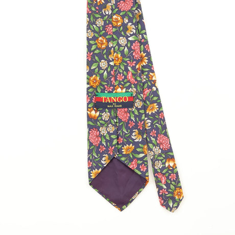 Back Back Detail of Vintage 1990's Tango Floral Patterned Tie