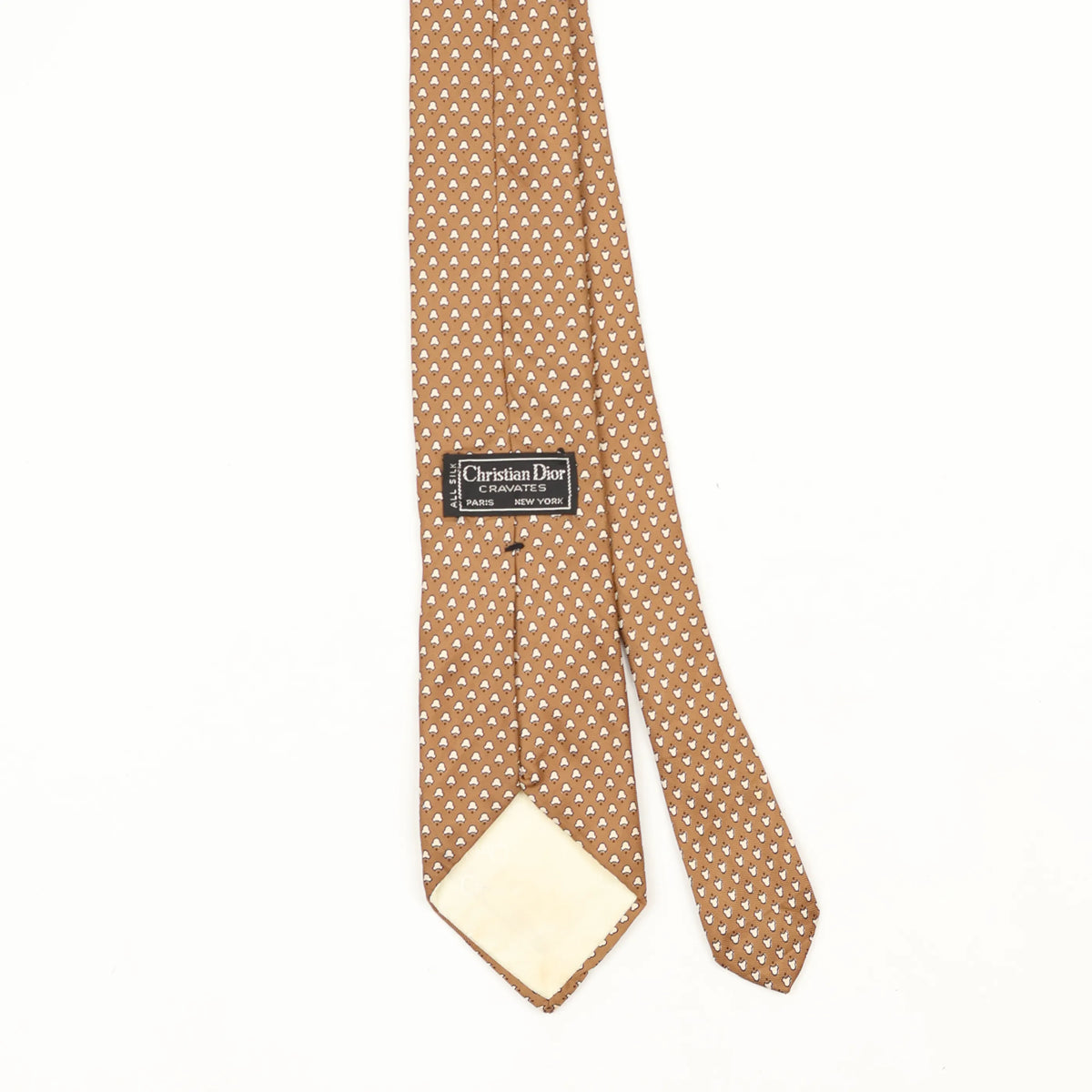 Back Back Detail of Vintage 1990's Christian Dior Geometric Patterned Tie