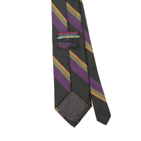 Back Detail of Vintage Tango Striped Patterned Tie