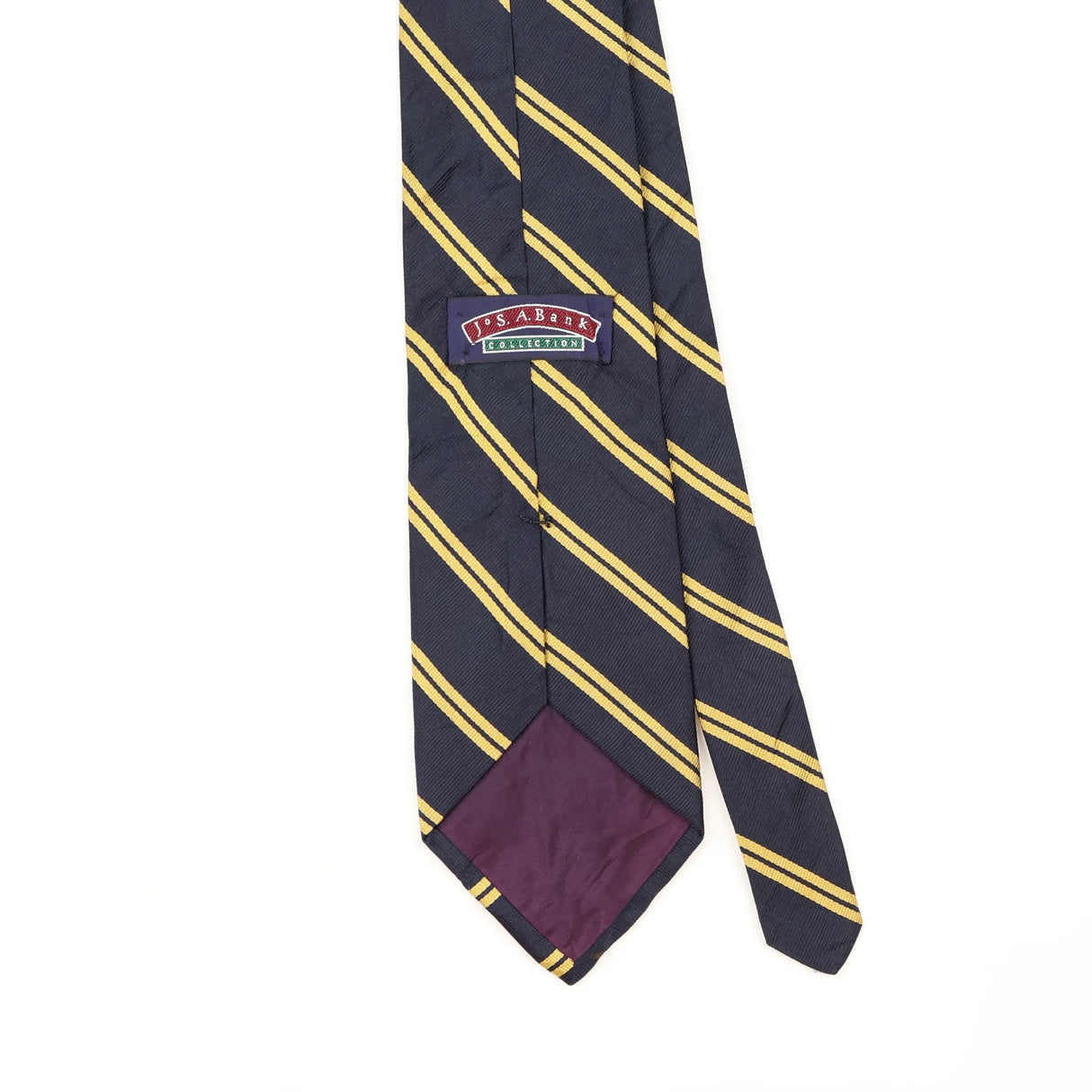 Back Detail of Vintage 1990's Jos. A. Bank Striped Patterned Tie