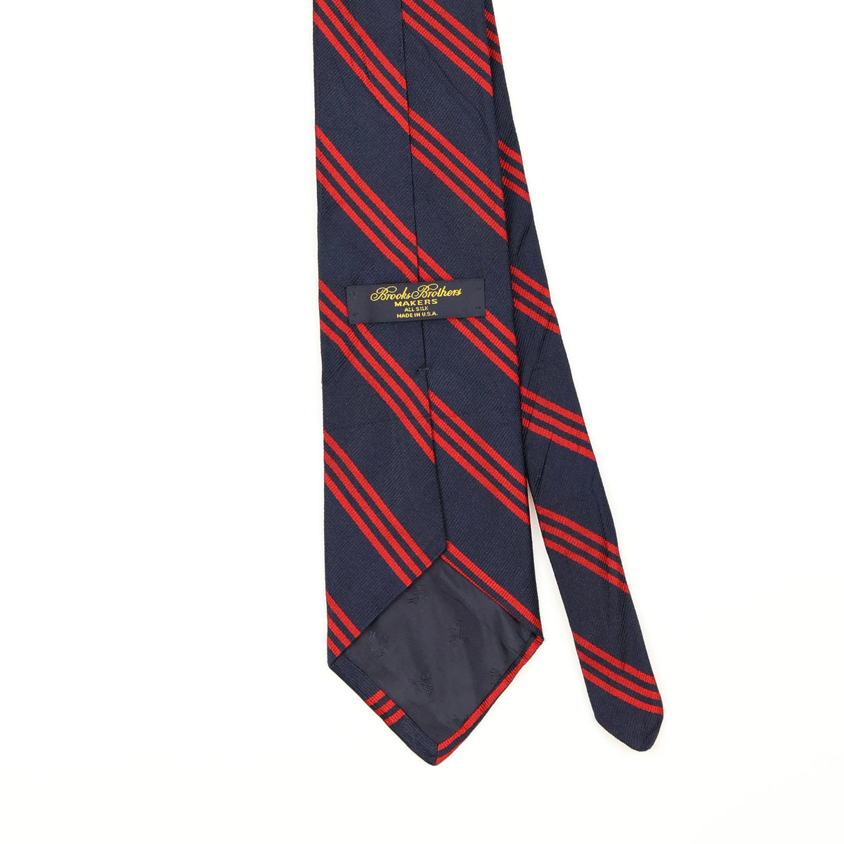 Back Back Detail of Vintage 1990's Brooks Brothers Striped Patterned Tie