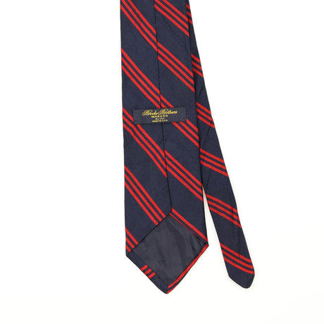 Back Back Detail of Vintage 1990's Brooks Brothers Striped Patterned Tie