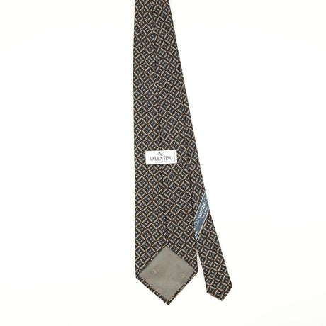 Back of Vintage 1990's Valentino Geometric Patterned Tie
