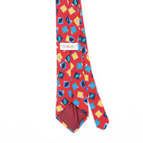 Back Back Detail of Vintage 1990's Shapes Geometric Patterned Tie