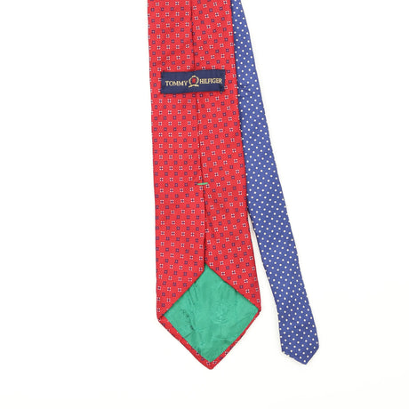 Back Back Detail of Vintage 1990's Tommy Hilfiger Geometric Patterned Tie