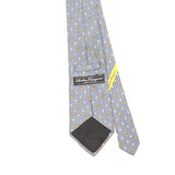 Back Detail of Vintage 1990's Salvatore Ferragamo Football Geometric Patterned Tie