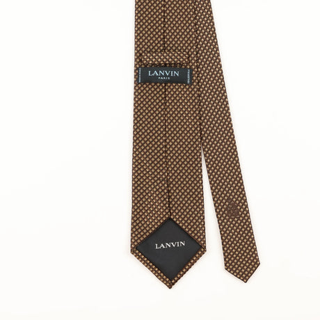 Back Detail of Vintage 1990's Lanvin Geometric Patterned Tie