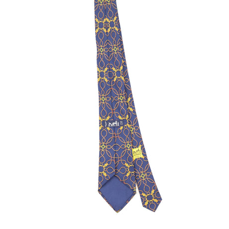 Back of Vintage 1990's Hermès Geometric Patterned Tie