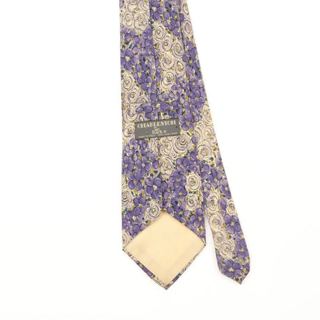 Back Back Detail of Vintage 1990's Tie Rack Grapes Floral Patterned Tie