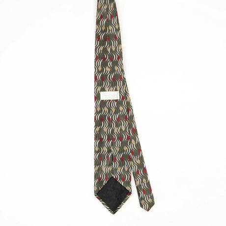 Back Back of Vintage 1990's Waves Geometric Patterned Tie