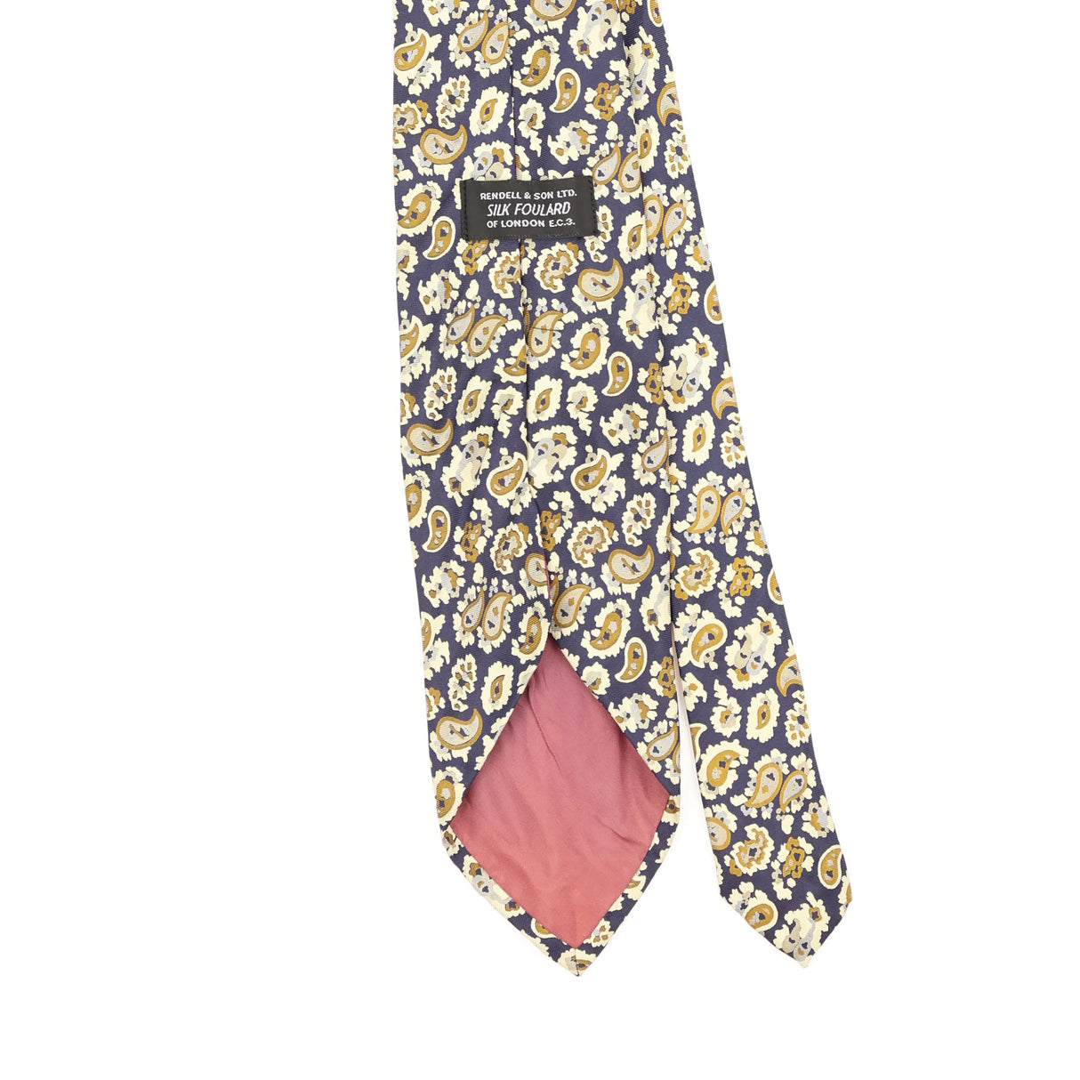 Back Back Detail of Vintage 1980's Paisley Patterned Tie
