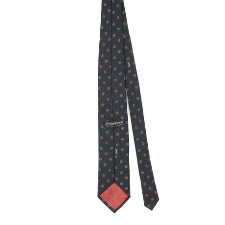 Back of Vintage 1990's Yves Saint Laurent Geometric Patterned Tie