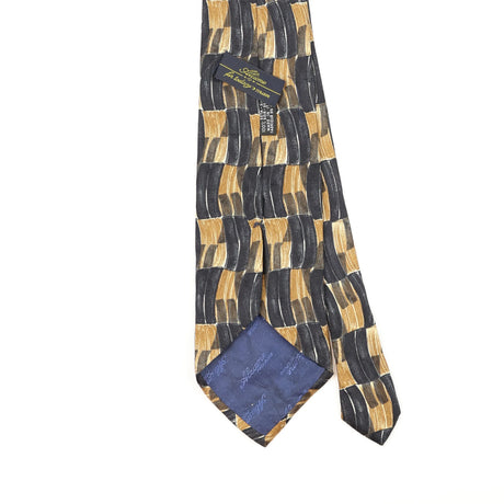 Back Detail of Vintage 1990's Geometric Patterned Tie