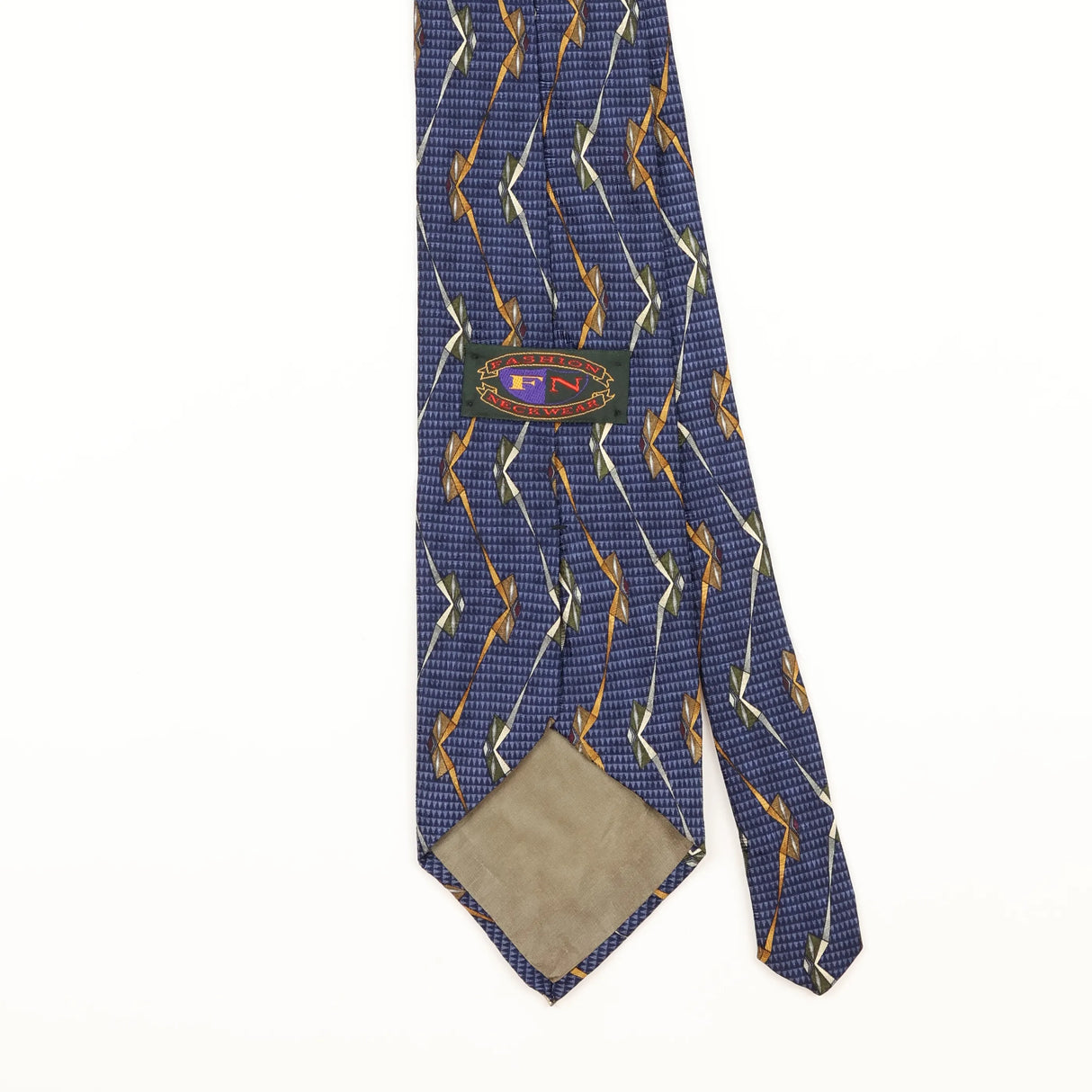 Back Detail of Vintage 1990's Geometric Patterned Tie
