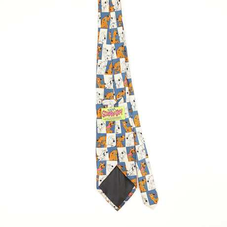 Back Back of Vintage Scooby Doo Cartoon Patterned Tie