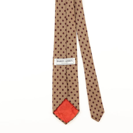 Back Detail of Vintage Hardy Amies Geometric Patterned Tie