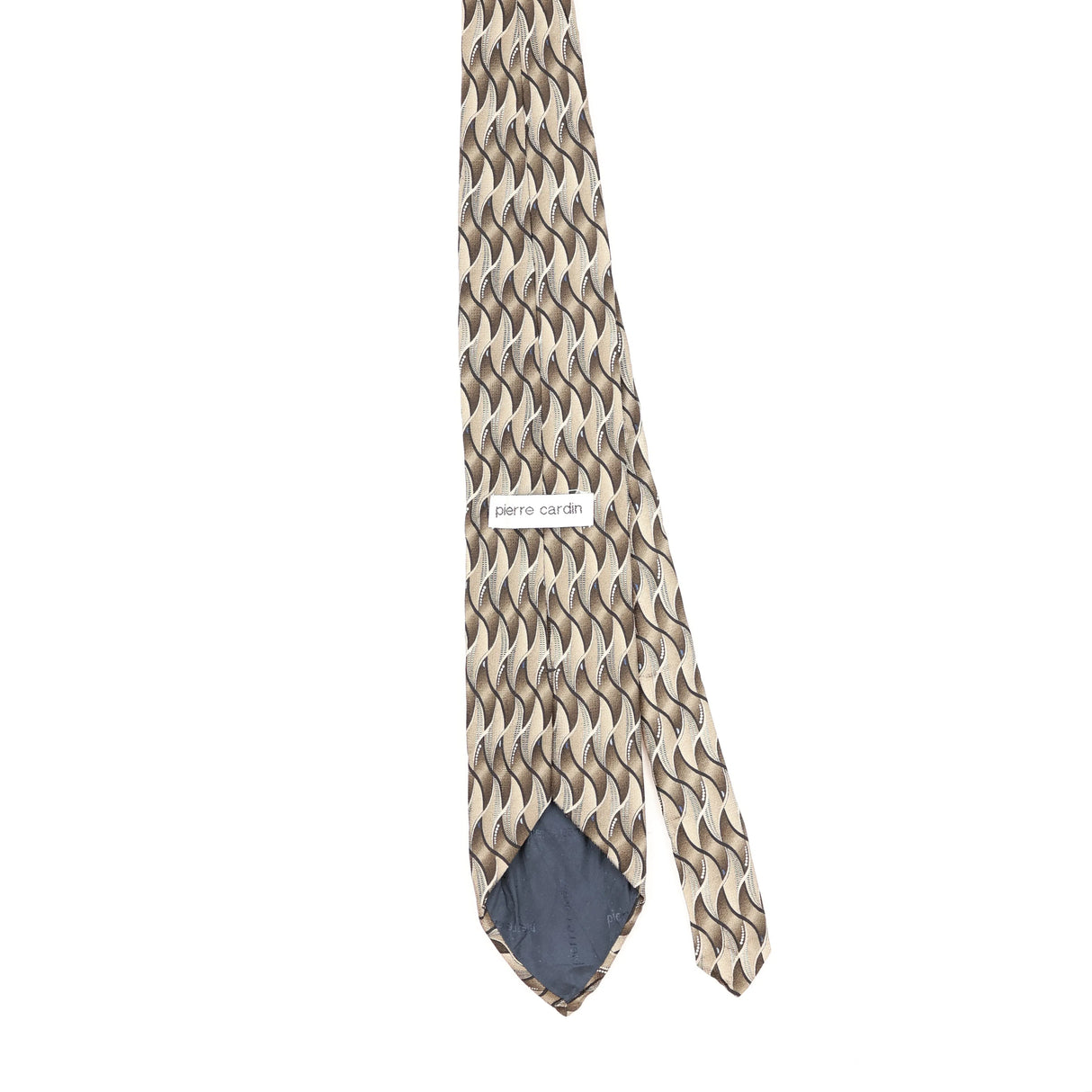 Back Back of Vintage 1990's Pierre Cardin Geometric Patterned Tie