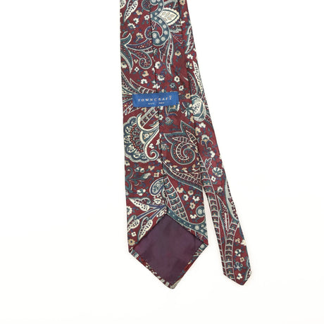 Back Detail of Vintage 1990's Paisley Patterned Tie