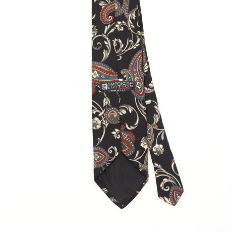 Back Back Detail of Vintage 1990's Paisley Patterned Tie