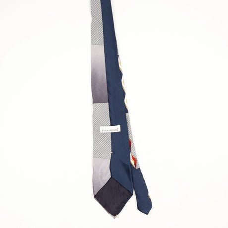 Back Back of Vintage 1990's Evan Picone Geometric Patterned Tie