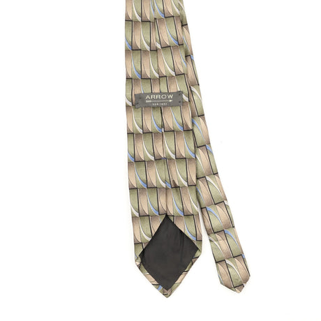 Back Back Detail of Vintage 1990's Geometric Patterned Tie