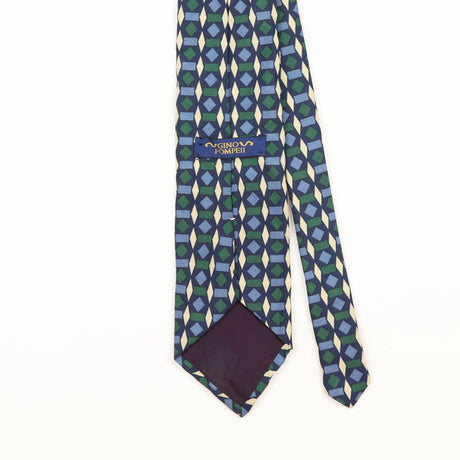 Back Detail of Vintage Geometric Patterned Tie