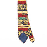 Back Back Detail of Vintage 1990's Tie Rack Charleston Striped Patterned Tie