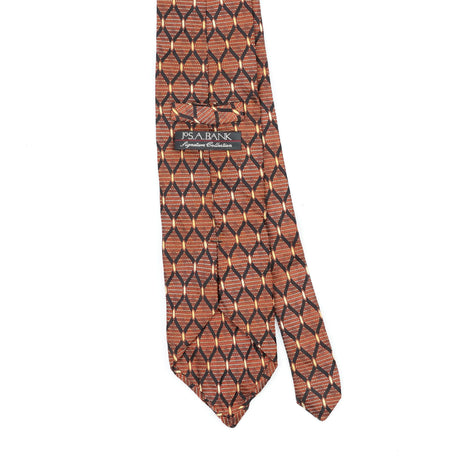 Back Back Detail of Vintage 1990's Jos. A. Bank Geometric Patterned Tie