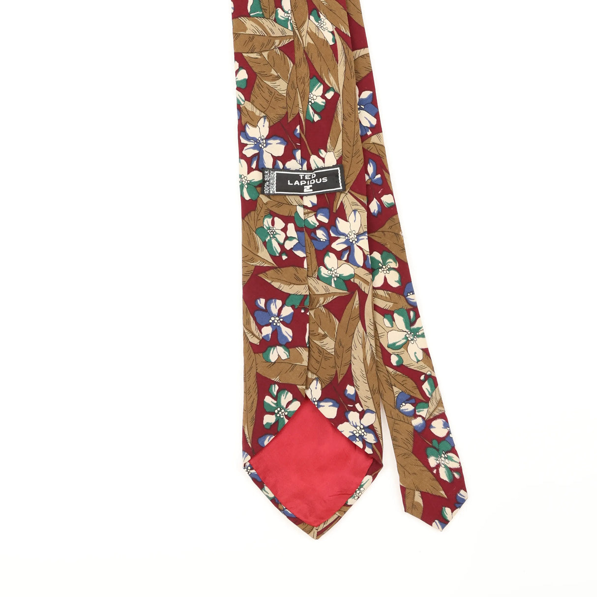 Back Detail of Vintage 1980's Ted Lapidus Geometric Patterned Tie