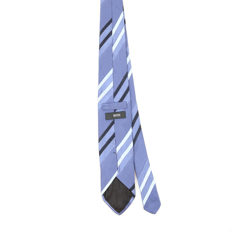 Back Back of Vintage Hugo Boss Striped Patterned Tie