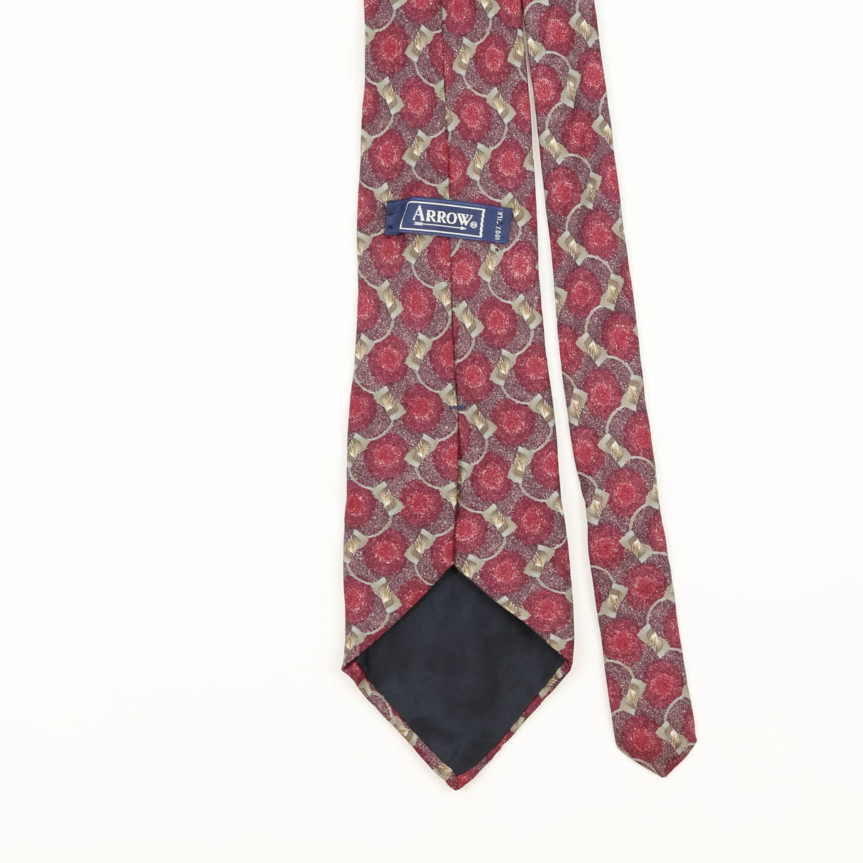 Back Detail of Vintage 1990's Geometric Patterned Tie