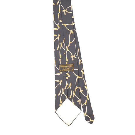 Back Back of Vintage 1980's Cerruti 1881 Wishbones Geometric Patterned Tie