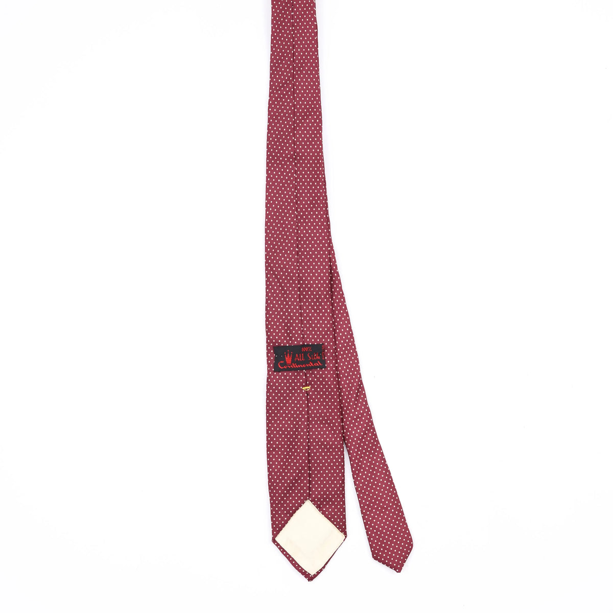 Back Back of Vintage 1980's Polka Dot Patterned Tie