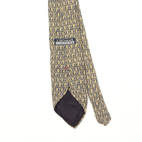 Back Back Detail of Vintage 1990's Geometric Patterned Tie