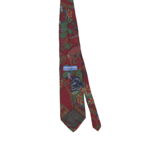 Back of Vintage 1990's Cambridge Classics Floral Patterned Tie