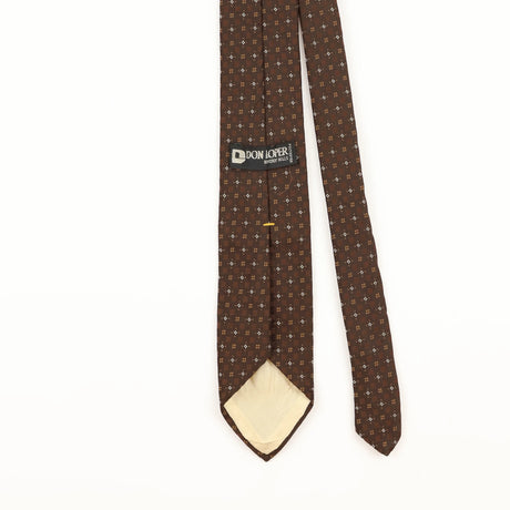 Back Detail of Vintage Don Loper Geometric Patterned Tie