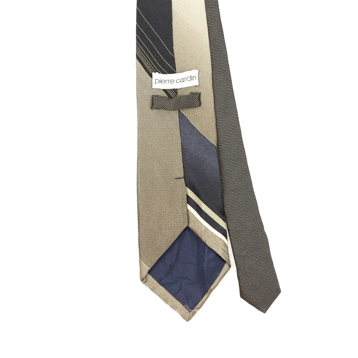 Back Back Detail of Vintage 1990's Pierre Cardin Geometric Patterned Tie