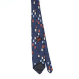 Back Back of Vintage 1980's Squares Geometric Patterned Tie