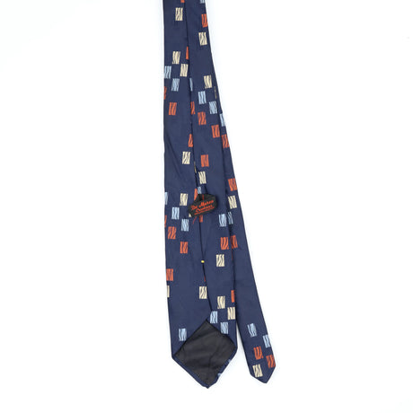 Back Back of Vintage 1980's Squares Geometric Patterned Tie