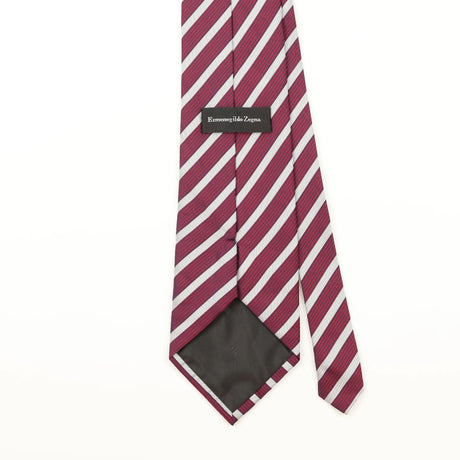 Back Detail of Vintage 1990's Ermenegildo Zegna Striped Patterned Tie