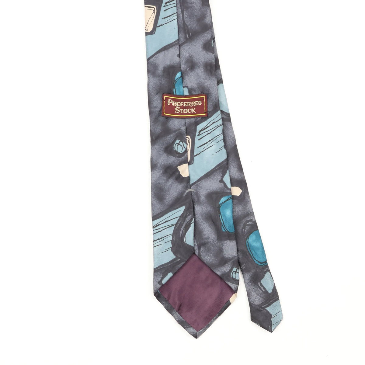 Back Back Detail of Vintage 1990's Abstract Patterned Tie