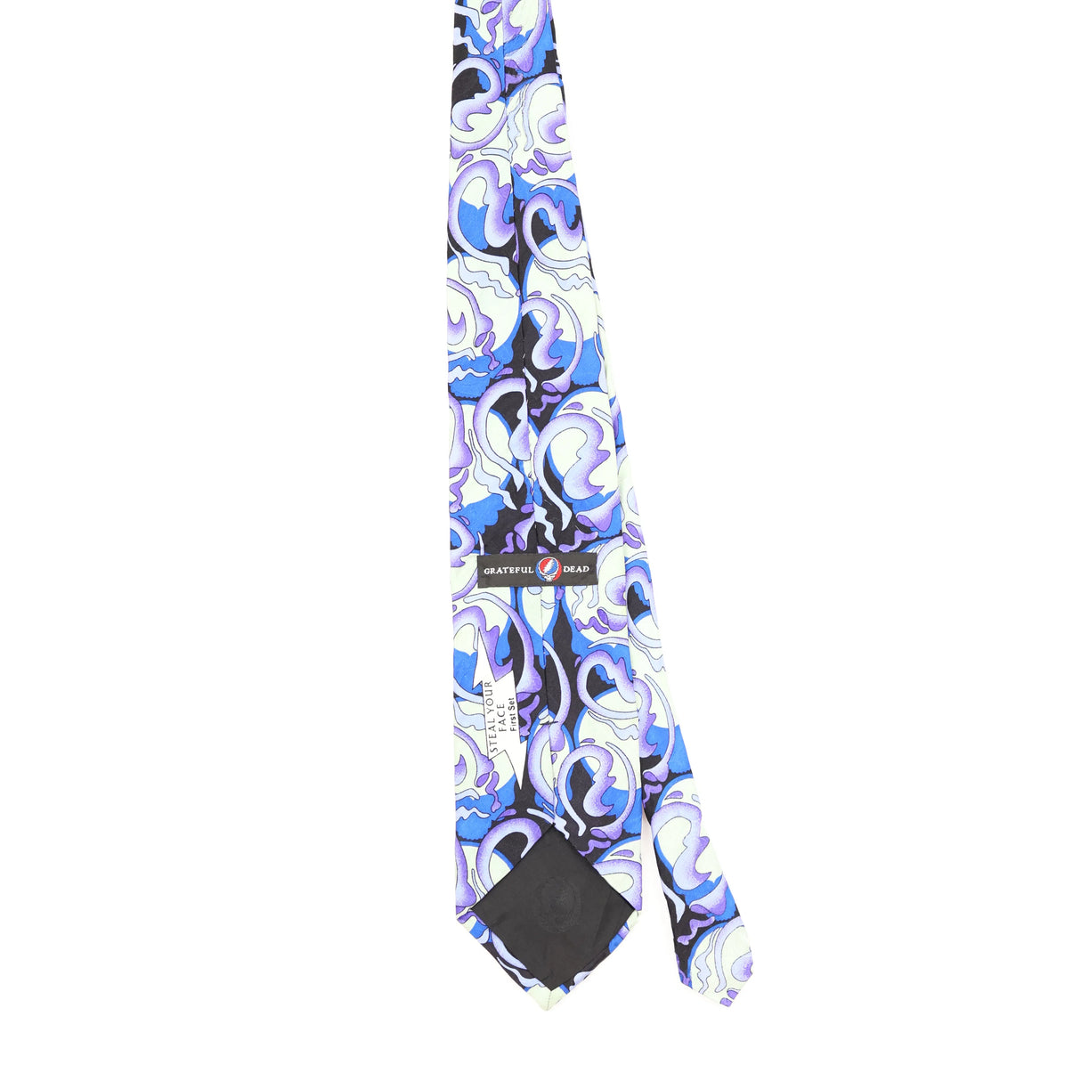 Back Back of Vintage 1990's Grateful Dead Abstract Patterned Tie